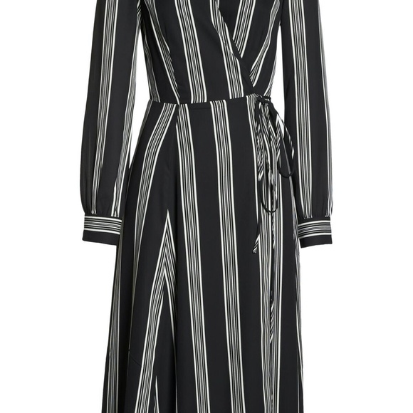 Charles Henry Womens Black & White Striped Dress - Picture 2 of 6
